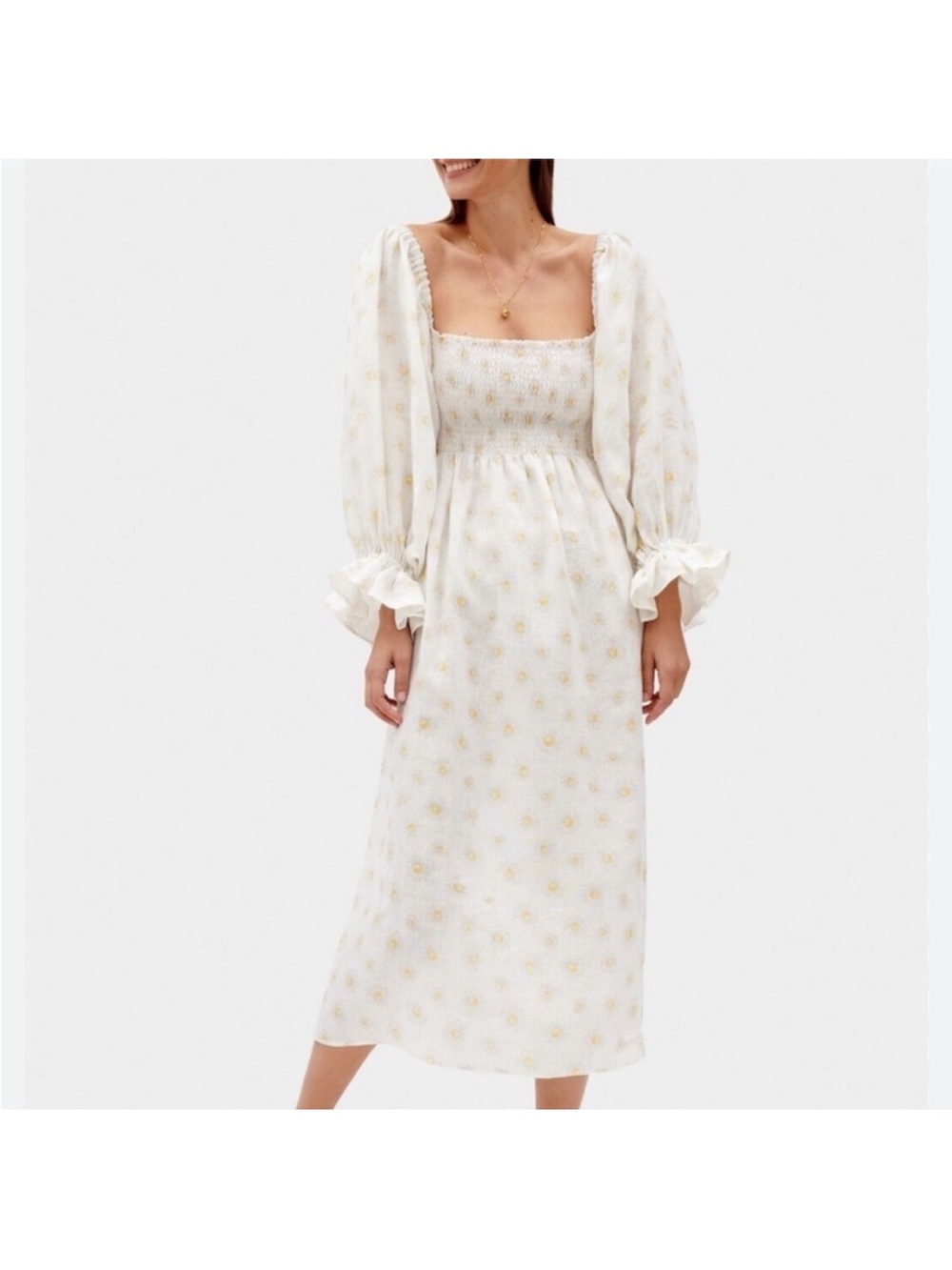 Daily Sleeper Atlanta linen Daisy Dress